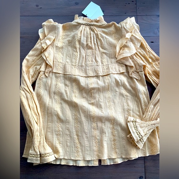 Isabel Marant Etoile Jatedy yellow blouse in honey NWT - Picture 8 of 10